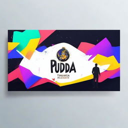 Create a vibrant and eye-catching YouTube banner for a channel named 'Rudra'