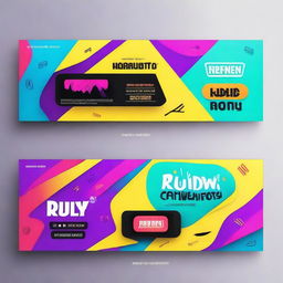 Create a vibrant and eye-catching YouTube banner for a channel named 'Awaken Rudy'