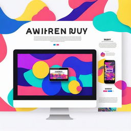 Create a vibrant and eye-catching YouTube banner for a channel named 'Awaken Rudy'