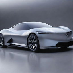 A futuristic depiction of an Acura car, representing state-of-the-art technology, sleek aerodynamic integrity, and advanced energy systems.