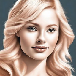 A detailed illustration of a person with blonde hair