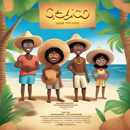 Create a movie poster for a film titled 'Coco Beach Plage'