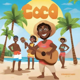 Create a movie poster for a film titled 'Coco Beach Plage'