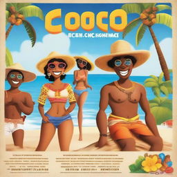 Create a movie poster for a film titled 'Coco Beach Plage'