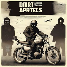 Create a movie poster for a film titled 'Dirt-Bike Apostles'