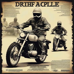 Create a movie poster for a film titled 'Dirt-Bike Apostles'