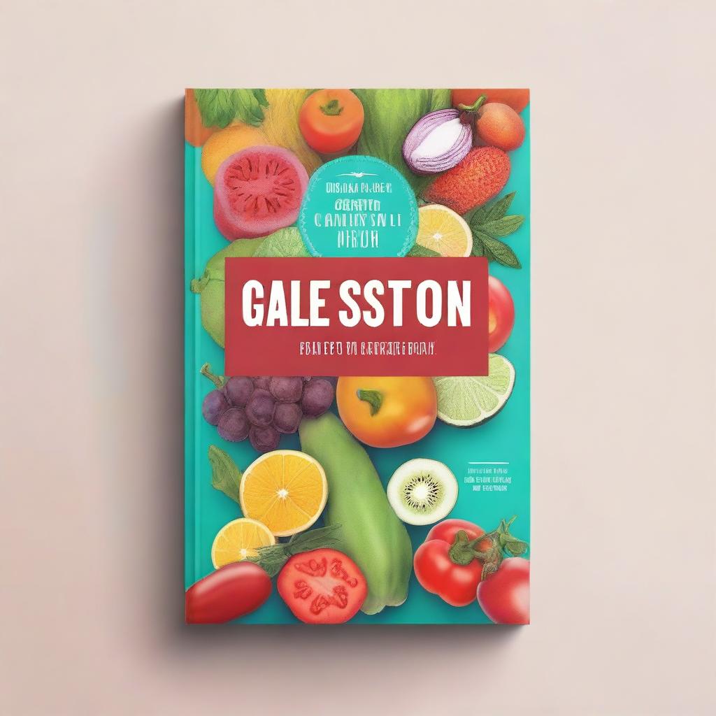 Create a book cover titled 'Galveston Diet Cookbook'