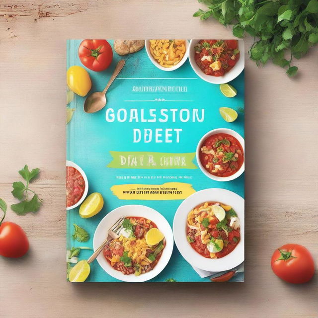 Create a book cover for a cookbook titled 'Galveston Diet Cookbook'