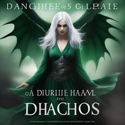 Create a dark fantasy book cover with the title 'Daughter of Chaos'