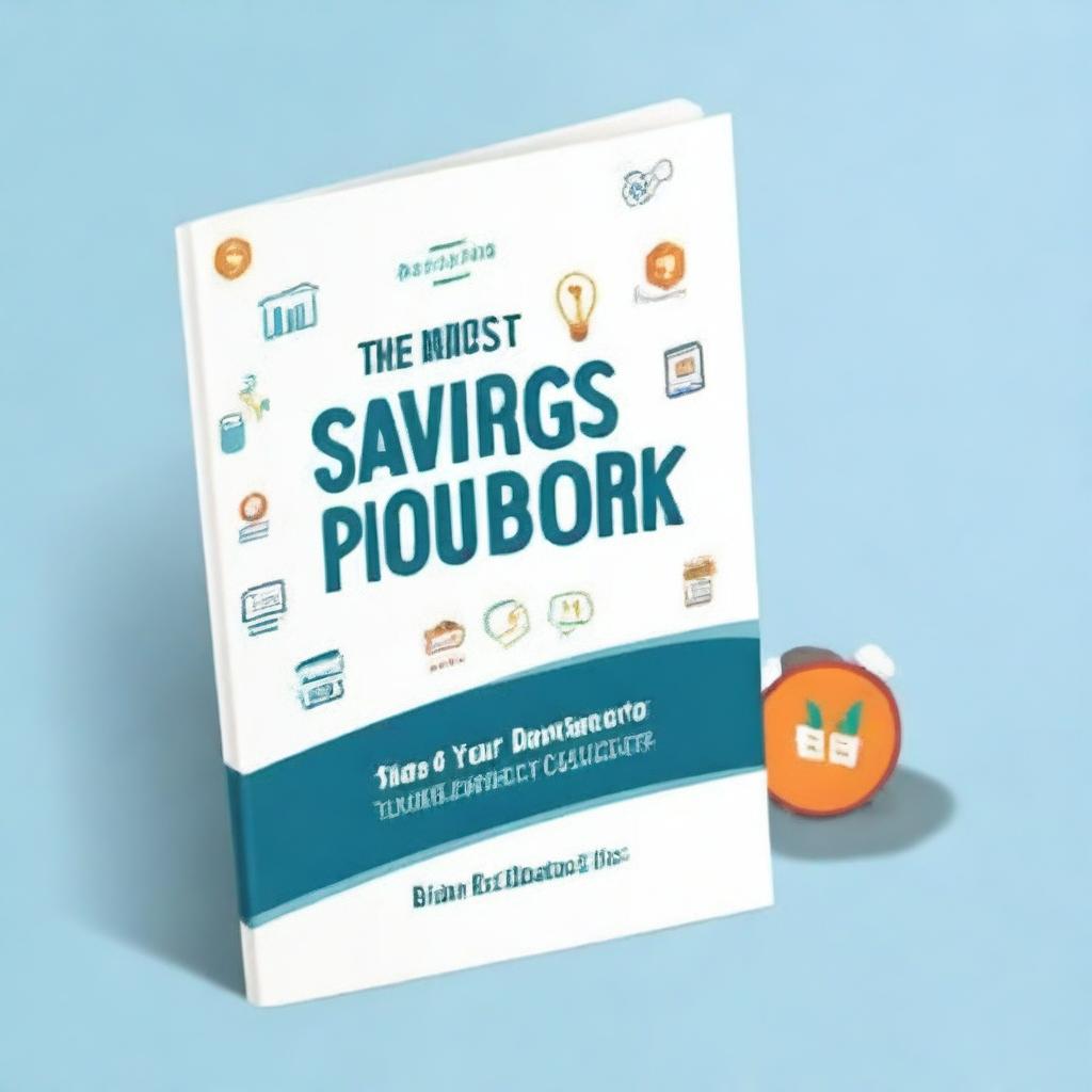 Create an eBook cover for a book titled 'The AWS Savings Playbook' with the subtitle 'Your Guide to Cost Efficiency' by Brian Davidson