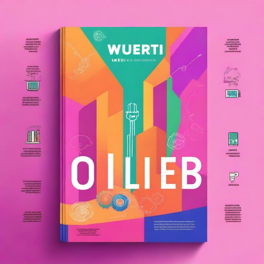 A vibrant book cover showcasing a dynamic startup emerging from a university campus