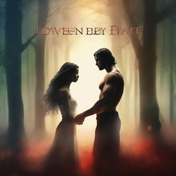 A book cover for a romance novel titled 'Woven by Fate'