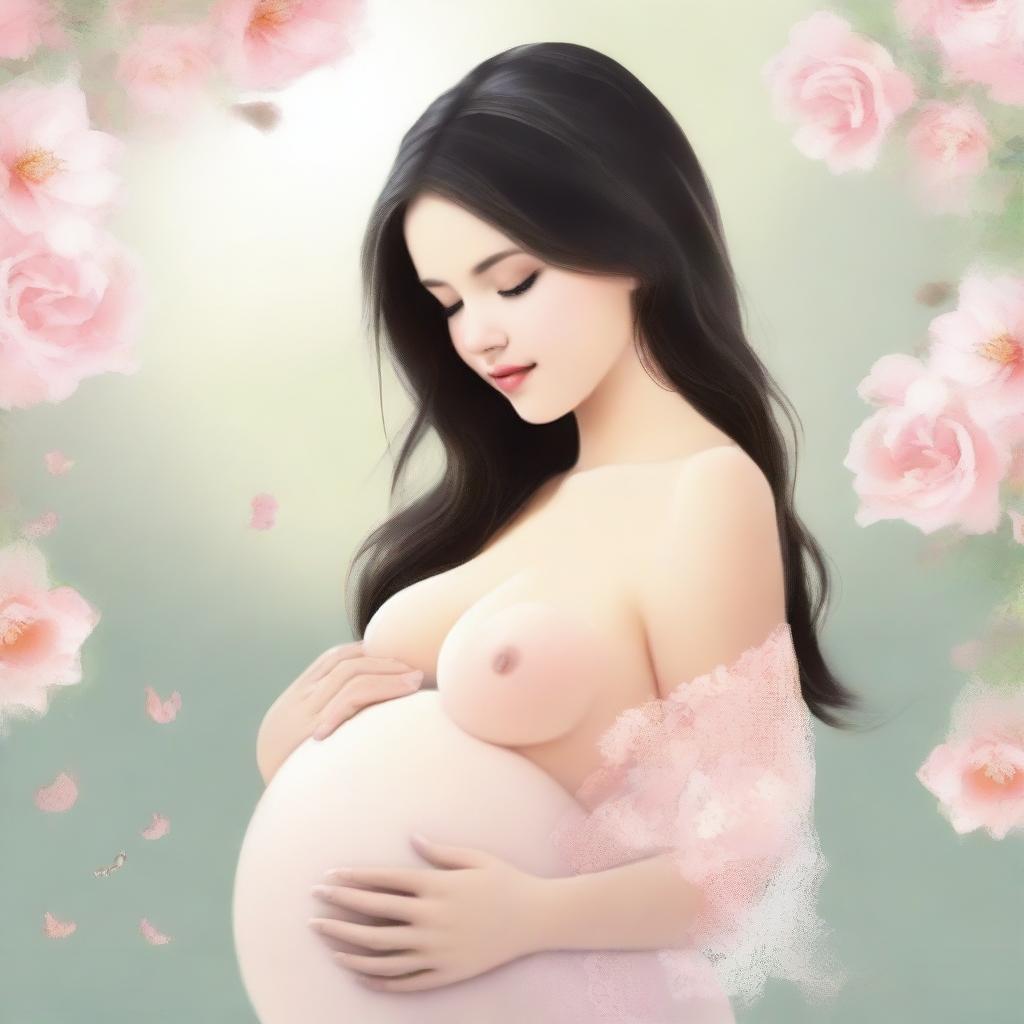 Create an image of a pregnant woman