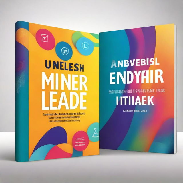 Create a dynamic and engaging book cover for a guide titled 'Unleash Your Inner Leader and Drive Innovation: A Guide to Overcoming Invisible Barriers with the IDEA Framework'