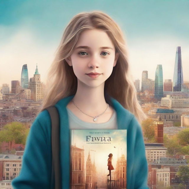 Create a book cover for a book about Freya, a 12-year-old girl navigating foster care