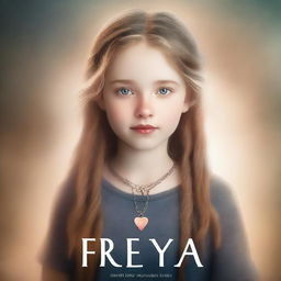 Create a book cover for a book about Freya, a 12-year-old girl navigating foster care