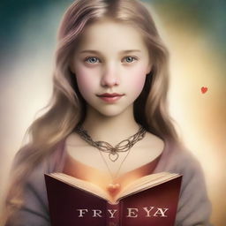 Create a book cover for a book about Freya, a 12-year-old girl navigating foster care