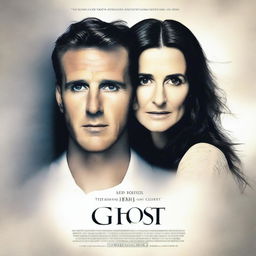 Create a film poster for the movie 'Ghost' featuring Demi Moore and Harry Kane