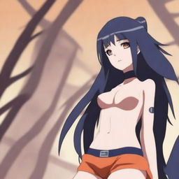 Draw Hinata from Naruto in a very alluring and seductive pose