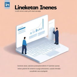 Crie a capa de um ebook sobre como melhorar sua marca pessoal no LinkedIn através da criação de conteúdo