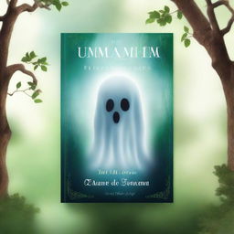 Create a realistic and attention-grabbing book cover for 'Um Amor de um Fantasma'