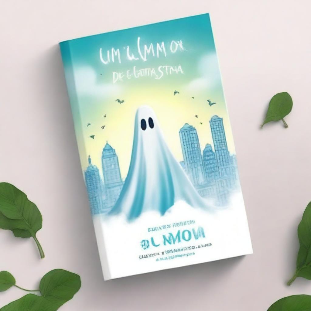 Create a realistic and eye-catching book cover for 'Um Amor de um Fantasma'