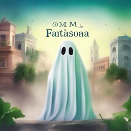 Create a realistic and eye-catching book cover for 'Um Amor de um Fantasma'