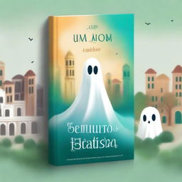 Create a realistic and eye-catching book cover for 'Um Amor de um Fantasma'