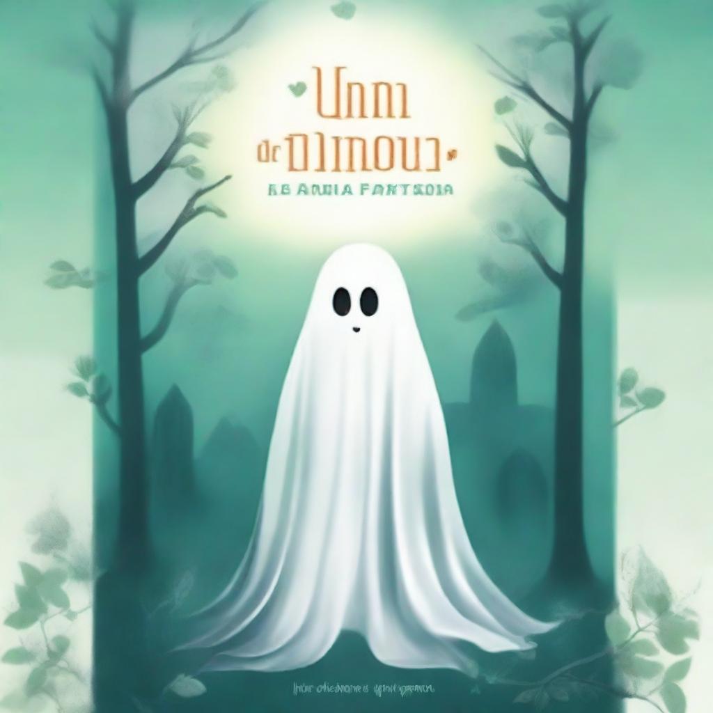 Create a realistic and eye-catching book cover for 'Um Amor de um Fantasma'