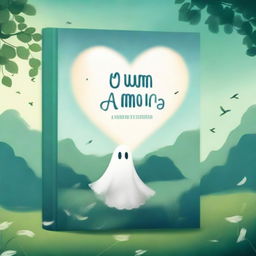 Create a realistic and eye-catching book cover for 'Um Amor de um Fantasma'