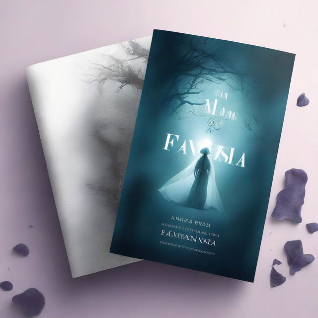 Create a captivating book cover for a romance novel titled 'Um Amor de um Fantasma'