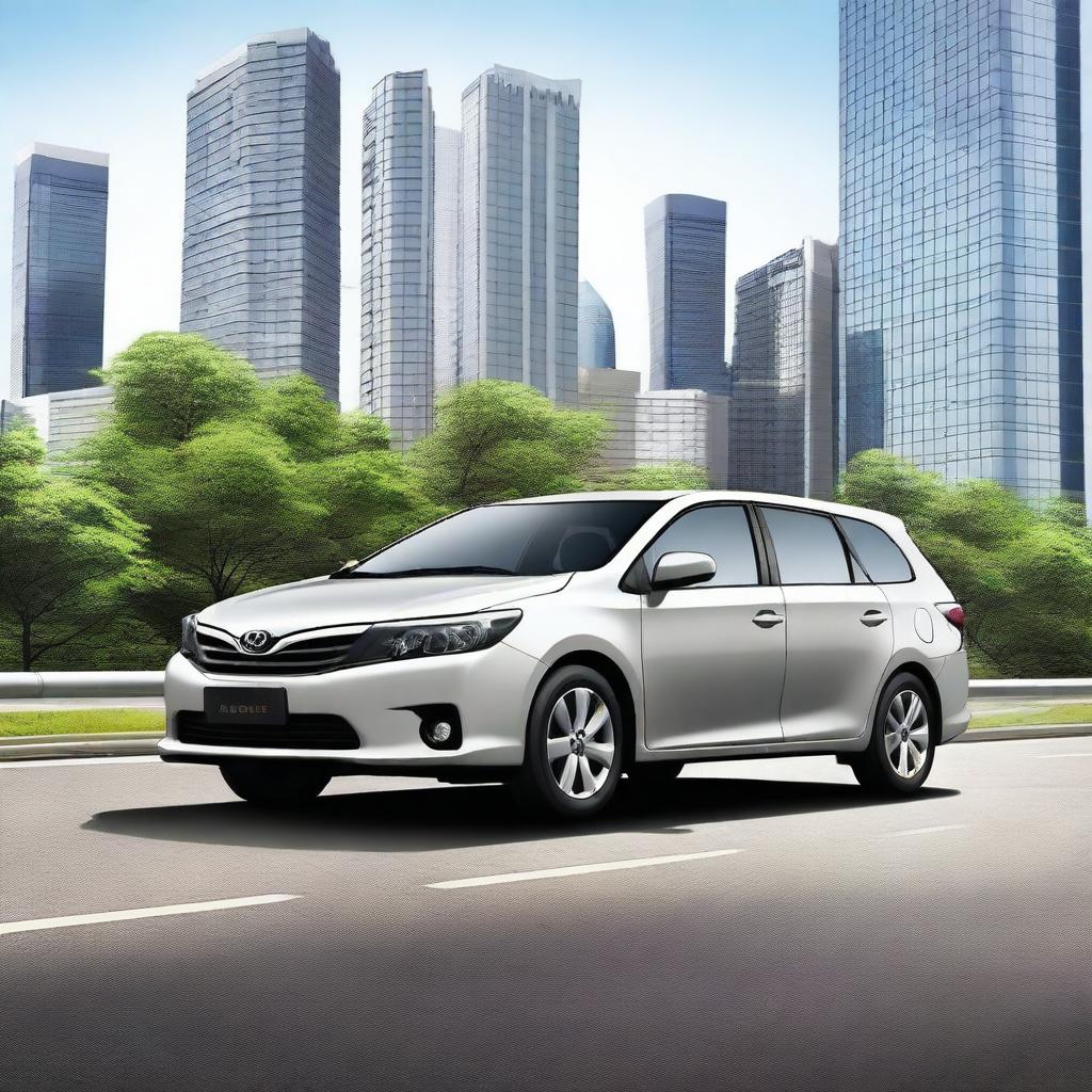 A detailed, realistic image of a Toyota Fielder 161