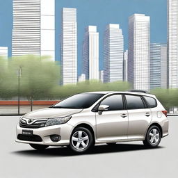 A detailed, realistic image of a Toyota Fielder 161