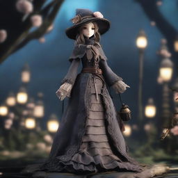 The Dream Hunter Doll from Bloodborne standing gracefully in the Hunter's Dream