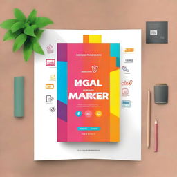 Create a vibrant and engaging book cover for 'Marketing Digital: Guia Completo para Ganhar Dinheiro Online'