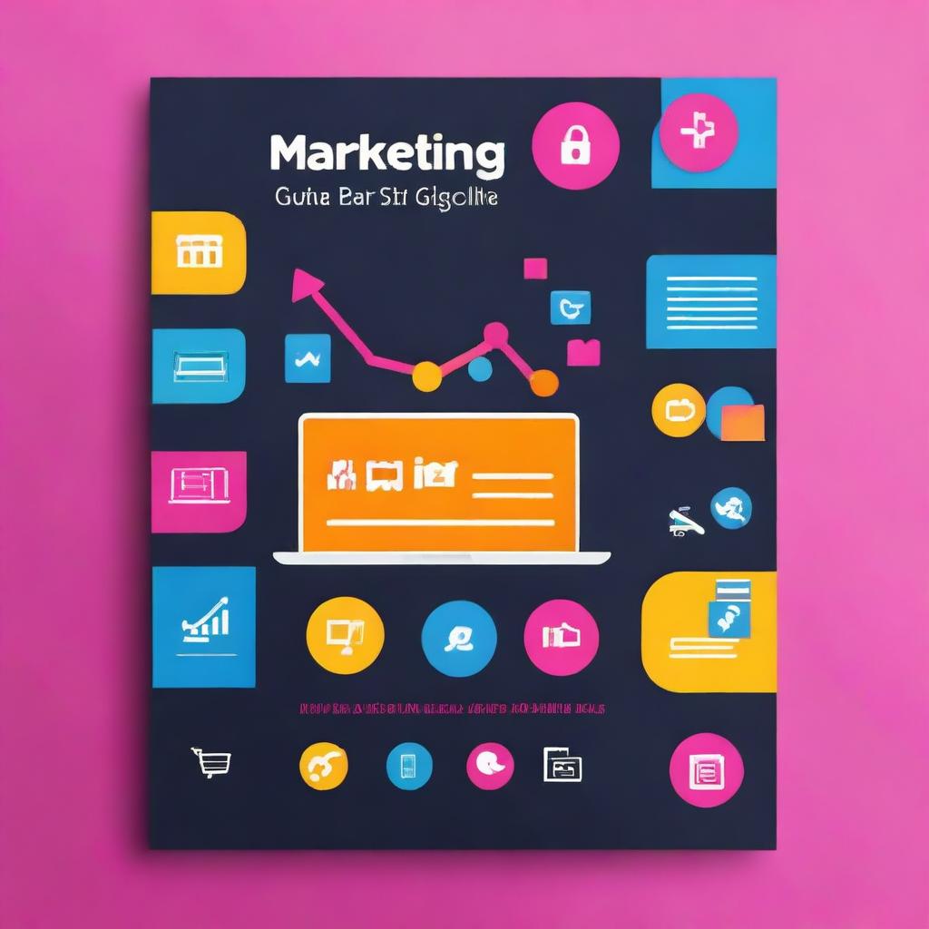 Create a vibrant and engaging book cover for 'Marketing Digital: Guia Completo para Ganhar Dinheiro Online'