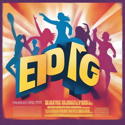 A vibrant and dynamic poster for 'Epic the Musical