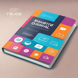 Design a professional and modern ebook cover for 'Marketing Digital'