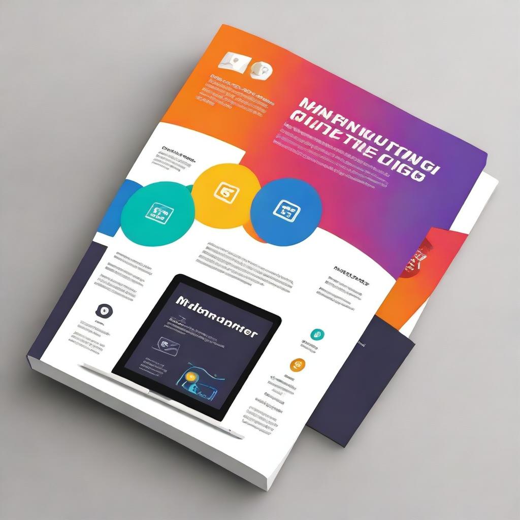 Design a professional and modern ebook cover for 'Marketing Digital'