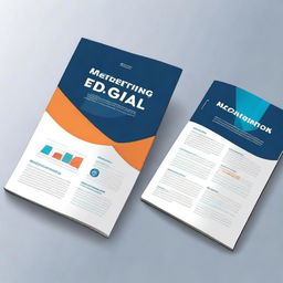 Design a professional and modern ebook cover for 'Marketing Digital'