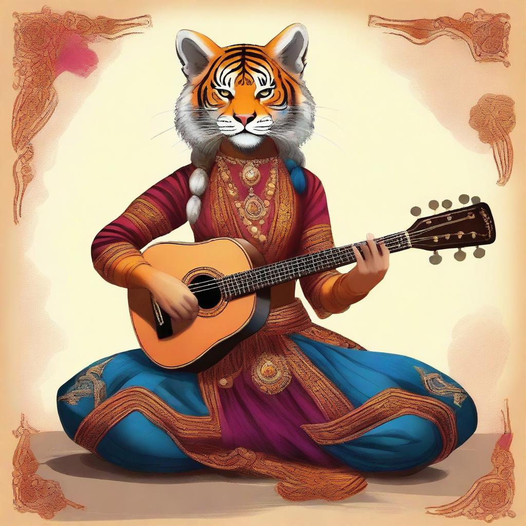 Create an image of a female Rakshasa bard