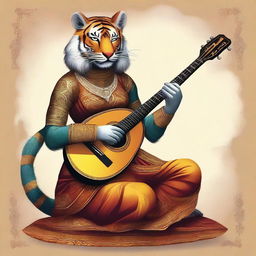 Create an image of a female Rakshasa bard