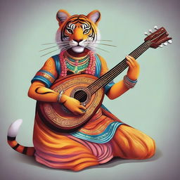 Create an image of a female Rakshasa bard