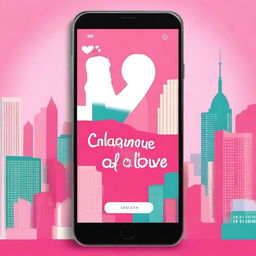 Design a book cover for a romance novel titled 'Instagram Love'