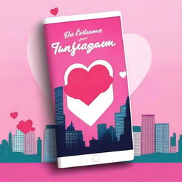 Design a book cover for a romance novel titled 'Instagram Love'