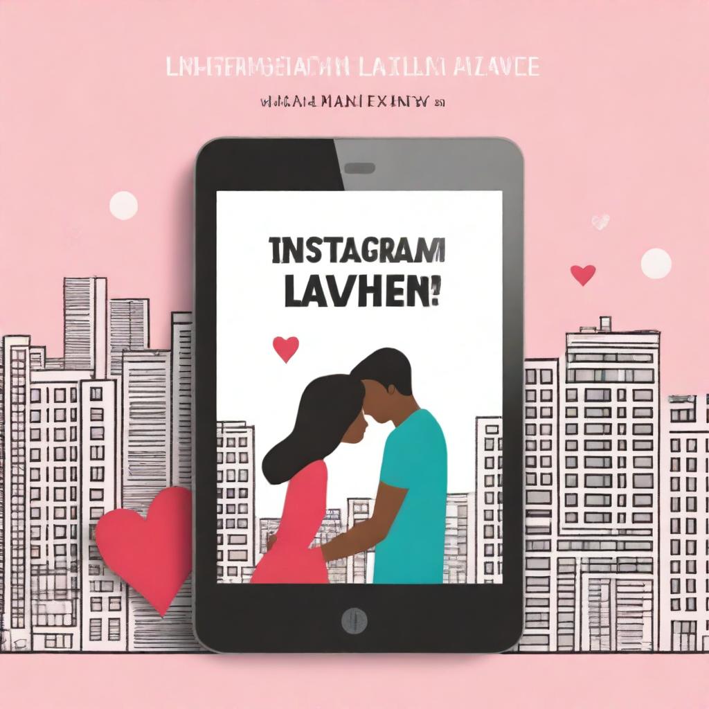 Create a personalized book cover for a romance novel titled 'Instagram Love' by Michael Lawrence