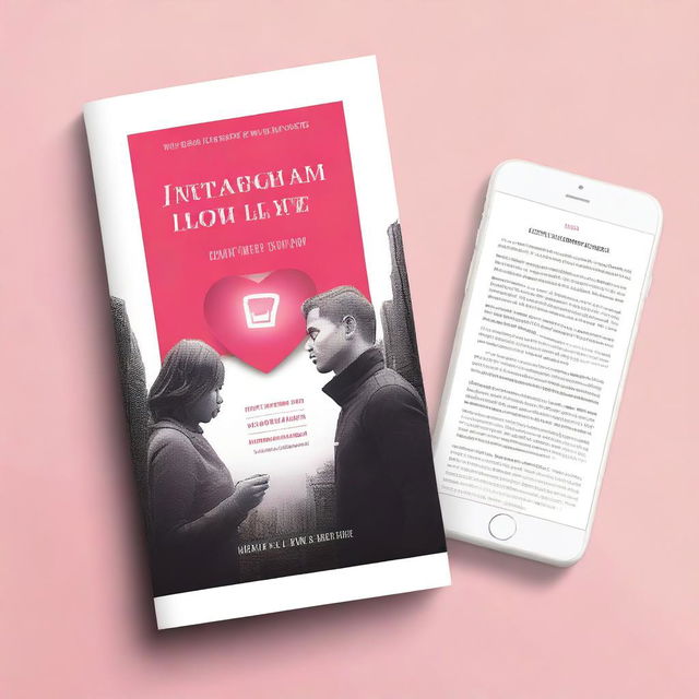 Create a personalized book cover for a romance novel titled 'Instagram Love' by Michael Lawrence