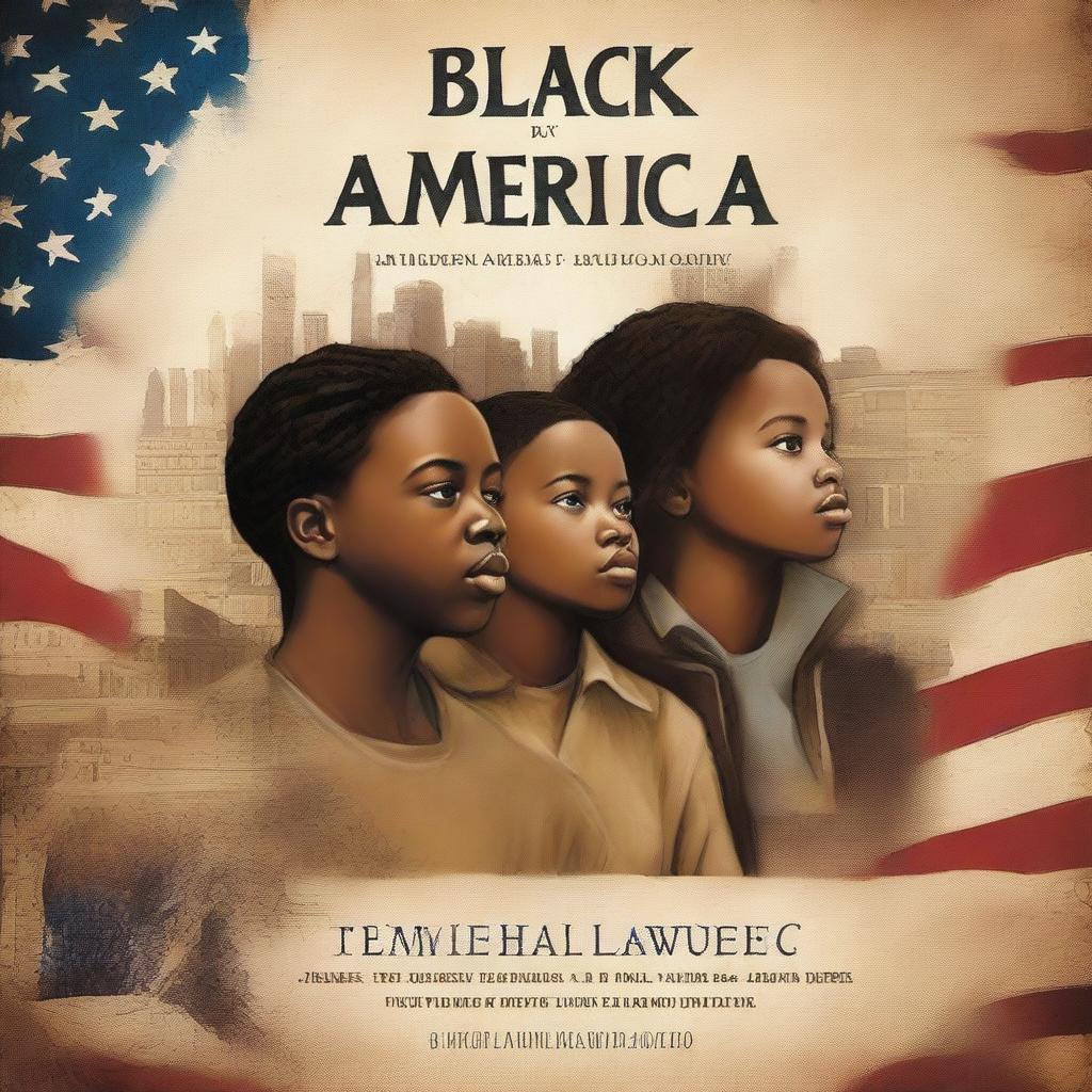 Create a personalized book cover for a book titled 'Black America' by Michael Lawrence