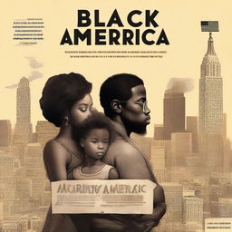 Create a personalized book cover for a book titled 'Black America' by Michael Lawrence