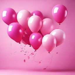 A vibrant and lively image featuring various shades of pink